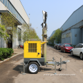 Portable mobile mast light tower